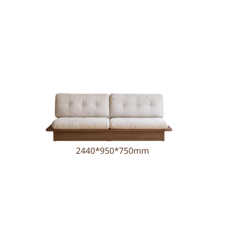 Zen oak storage sofa