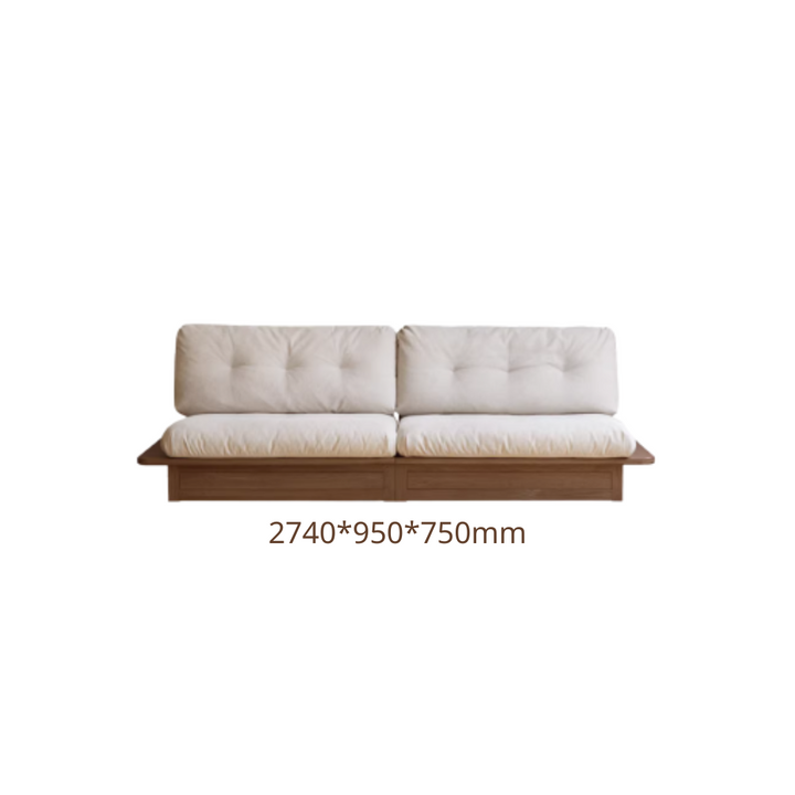 Zen oak storage sofa