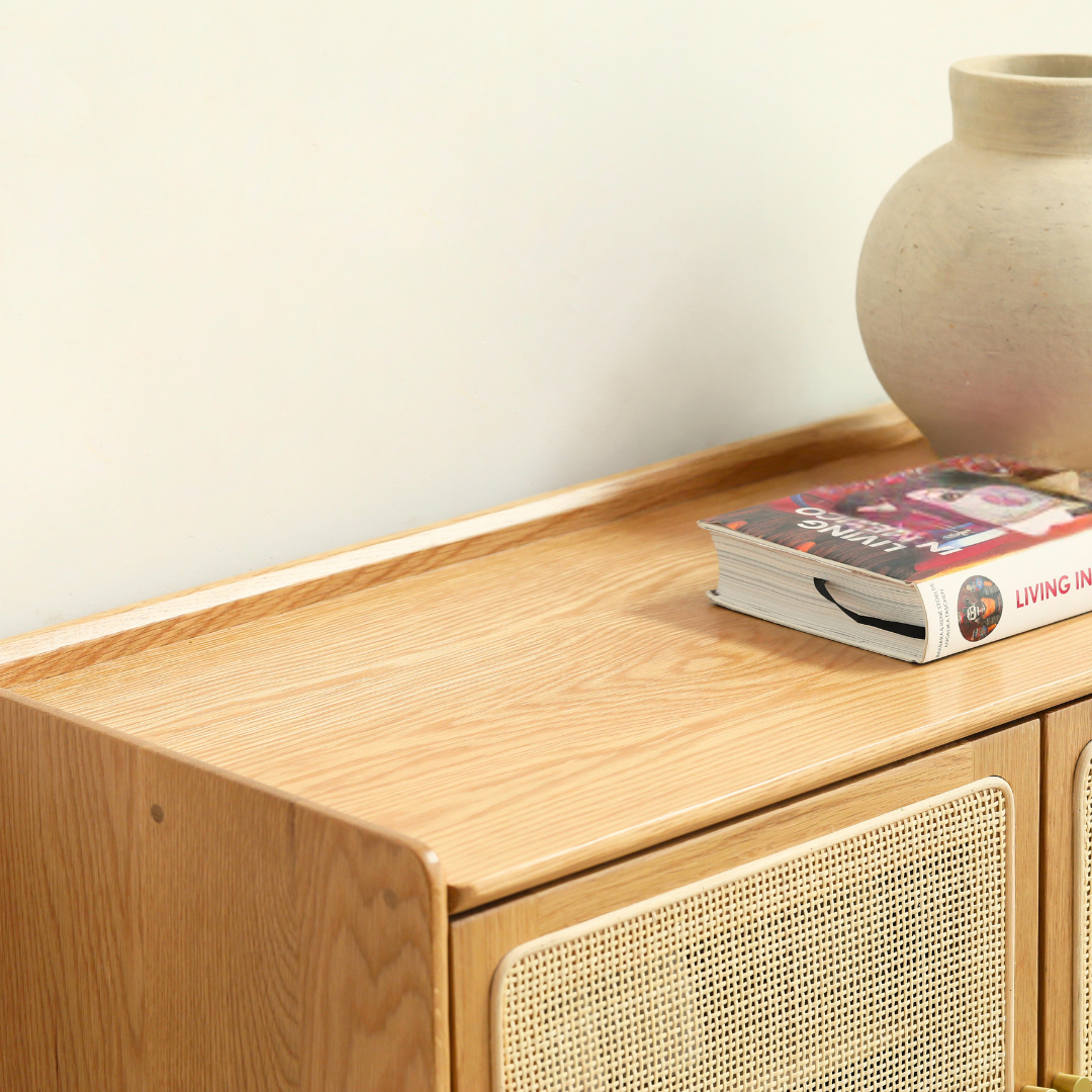 Wally rattan shoe cabinet
