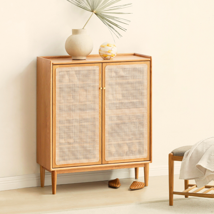 Wally rattan shoe cabinet