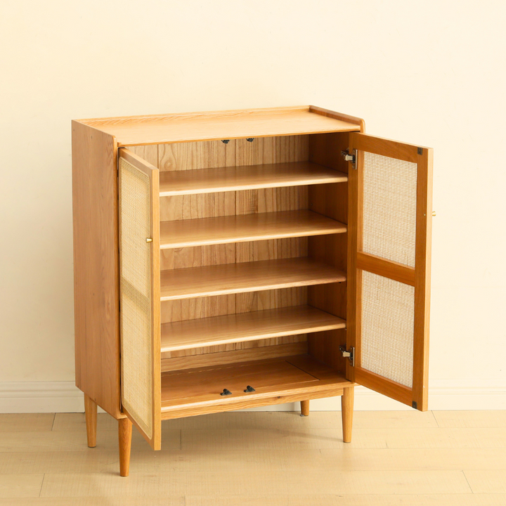 Wally rattan shoe cabinet